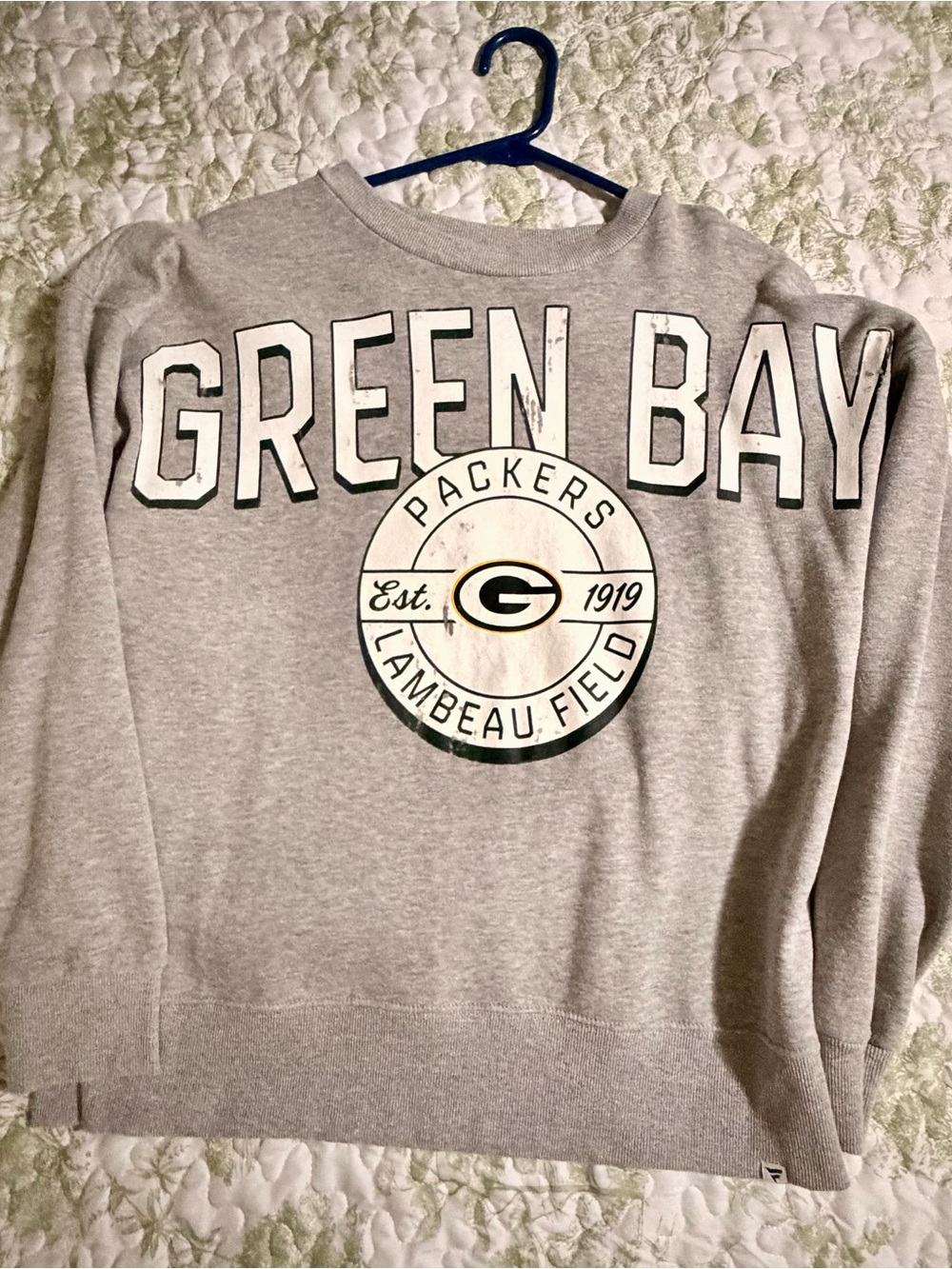 NFL Gray Green Bay Packers Crewneck Sweatshirt